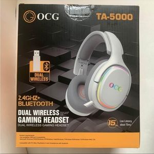 Gaming Headset Dual Wireless 2.4G bluetooth with detachable microphone
